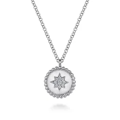 Discount Gabriel & Co. 925 Sterling Silver Round Star Pendant Necklace