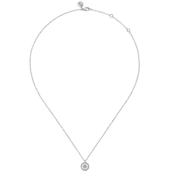 Discount Gabriel & Co. 925 Sterling Silver Round Star Pendant Necklace