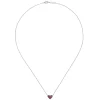 Clearance Gabriel & Co. 925 Sterling Silver Ruby Pave Heart Pendant Necklace