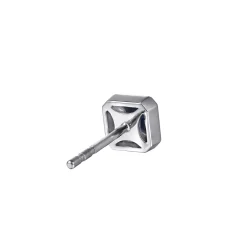 New Gabriel & Co. 925 Sterling Silver Sapphire Mens Angular Cut Single Stud Earring