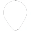 Clearance Gabriel & Co. 925 Sterling Silver Sideways White Sapphire Cross Necklace