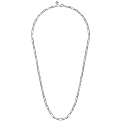 New Gabriel & Co. 925 Sterling Silver Solid Paper Clip Chain Necklace