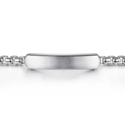 Outlet Gabriel & Co. 925 Sterling Silver Solid Round Box Chain ID Bracelet