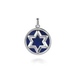 Online Gabriel & Co. 925 Sterling Silver Star of David Lapis Pendant
