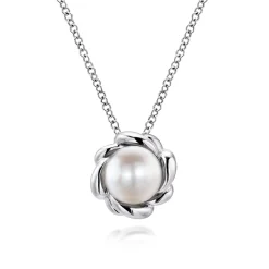 Online Gabriel & Co. 925 Sterling Silver Swirling Cultured Pearl Pendant Necklace