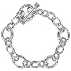 Hot Gabriel & Co. 925 Sterling Silver Toggle Link Chain Bracelet
