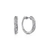 Online Gabriel & Co. 925 Sterling Silver Twisted 15mm White Sapphire Huggie Earrings