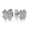 Gabriel & Co. 925 Sterling Silver Twisted Rope X Cufflinks