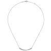 Sale Gabriel & Co. 925 Sterling Silver White Sapphire Bujukan Bar Necklace