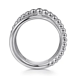 Gabriel & Co. 925 Sterling Silver White Sapphire Criss Cross Ring
