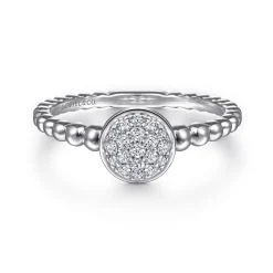 Discount Gabriel & Co. 925 Sterling Silver White Sapphire Pave Bujukan Ring