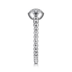 Discount Gabriel & Co. 925 Sterling Silver White Sapphire Pave Bujukan Ring