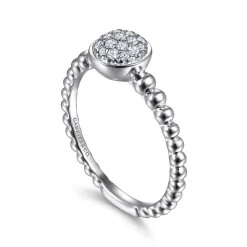 Discount Gabriel & Co. 925 Sterling Silver White Sapphire Pave Bujukan Ring