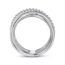 Discount Gabriel & Co. 925 Sterling Silver White Sapphire Twisted Ring