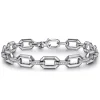 New Gabriel & Co. 925 Sterling Silver White Sapphire Link Chain Bracelet
