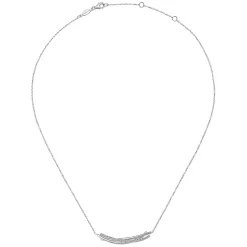 Outlet Gabriel & Co. 925 Sterling Silver White Sapphire Bar Necklace