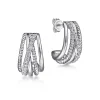 Best Gabriel & Co. 925 Sterling Silver White Sapphire Hampton J Earrings