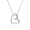 Online Gabriel & Co. 925 Sterling Silver White Sapphire Open Heart Pendant Necklace