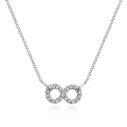 Online Gabriel & Co. 925 Sterling Silver White Sapphire Infinity Symbol Pendant Necklace