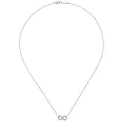 Online Gabriel & Co. 925 Sterling Silver White Sapphire Infinity Symbol Pendant Necklace