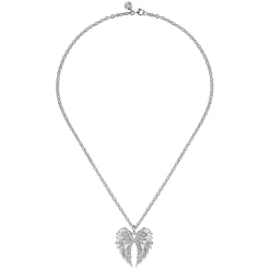 Hot Gabriel & Co. 925 Sterling Silver White Sapphire Angel Wing Pendant Necklace