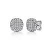 Discount Gabriel & Co. 925 Sterling Silver White Sapphire and Rope Frame Stud Earrings