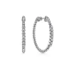Gabriel & Co. 925 Sterling Silver White Sapphire Bujukan Classic Hoop Earrings