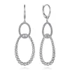 Hot Gabriel & Co. 925 Sterling Silver White Sapphire Bujukan Drop Earrings