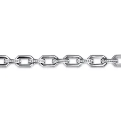 Clearance Gabriel & Co. 925 Sterling Silver White Sapphire Link Chain Bracelet