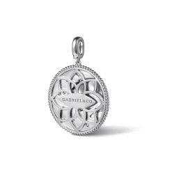 Discount Gabriel & Co. 925 Sterling Silver White Sapphire Bujukan Taurus Medallion Pendant With Detachable Bail