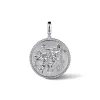 Hot Gabriel & Co. 925 Sterling Silver White Sapphire Bujukan Gemini Medallion Pendant With Detachable Bail