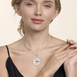 New Gabriel & Co. 925 Sterling Silver White Sapphire Bujukan Aries Medallion Pendant With Detachable Bail