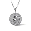 Online Gabriel & Co. 925 Sterling Silver White Sapphire Bujukan Leo Medallion Pendant With Detachable Bail