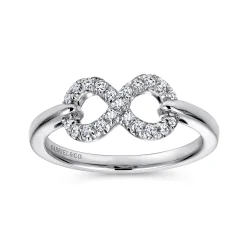 Gabriel & Co. 925 Sterling Silver White Sapphire Infinity Ring