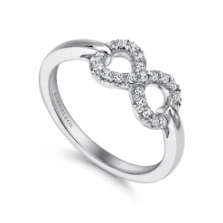 Gabriel & Co. 925 Sterling Silver White Sapphire Infinity Ring