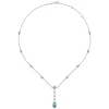 Online Gabriel & Co. 925 Sterling Silver Y Necklace with Teardrop Rock Crystal White MOP Green Onyx Y