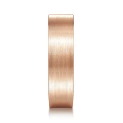 Clearance Gabriel & Co. Steven - 14K Rose Gold 6mm - Flat Men's Wedding Band in Satin Finish