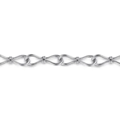 Online Gabriel & Co. Strides - 925 Sterling Silver Bujukan Stirrup Link Chain Bracelet