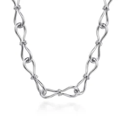 Discount Gabriel & Co. Strides - 925 Sterling Silver Bujukan Stirrup Link Chain Necklace