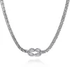 Clearance Gabriel & Co. Strides - 925 Sterling Silver Bujukan Beaded Stirrup Chocker Necklace