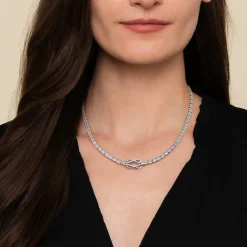 Clearance Gabriel & Co. Strides - 925 Sterling Silver Bujukan Beaded Stirrup Chocker Necklace