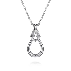 Gabriel & Co. Strides - 925 Sterling Silver Bujukan Stirrup Pendant necklace