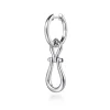 Discount Gabriel & Co. Strides - 925 Sterling Silver Bujukan Stirrup White Sapphire Huggie Drop Earrings