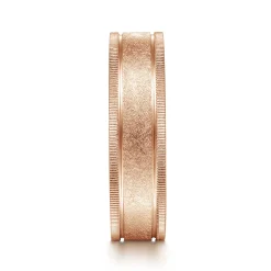 Online Gabriel & Co. Stuart - 14K Rose Gold 6mm - Men's Wedding Band in Sandblast Finish