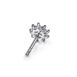 Clearance Gabriel & Co. Stud Earrings 14K White Gold White Sapphire