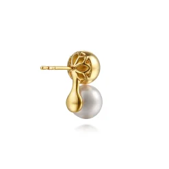 Clearance Gabriel & Co. Stud Earrings 14K Yellow Gold Bujukan Pearl Studs
