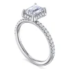 Discount Gabriel & Co. Suede - 14K White Gold Emerald Cut Hidden Halo Diamond Engagement Ring