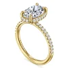 Online Gabriel & Co. Suede - 14K Yellow Gold Oval Hidden Halo Diamond Engagement Ring