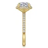 Sale Gabriel & Co. Suede - 14K Yellow Gold Round Hidden Halo Diamond Engagement Ring