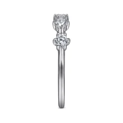 Online Gabriel & Co. Sumatra - 14K White Gold 5 Stone Stations Stackable Diamond Anniversary Band - 0.45 ct